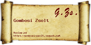 Gombosi Zsolt névjegykártya
